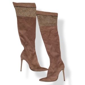 Thigh High Lace Peekaboo Boots